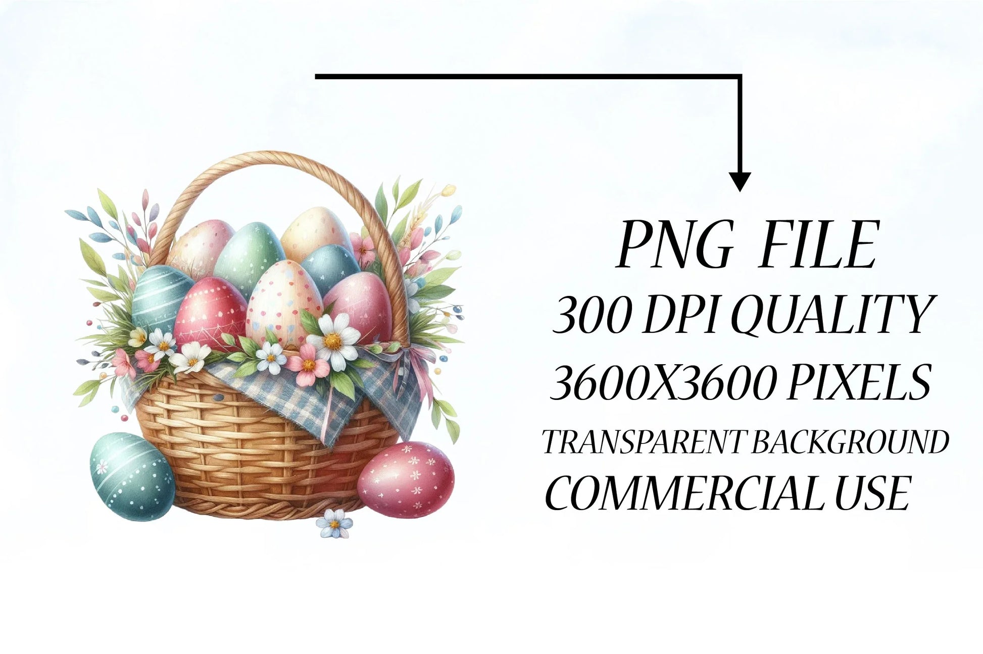 Easter Egg Basket Clipart Bundle 4 - CraftNest - Digital Crafting and Art
