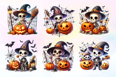 Halloween Skeleton Clipart Bundle 12 - CraftNest - Digital Crafting and Art