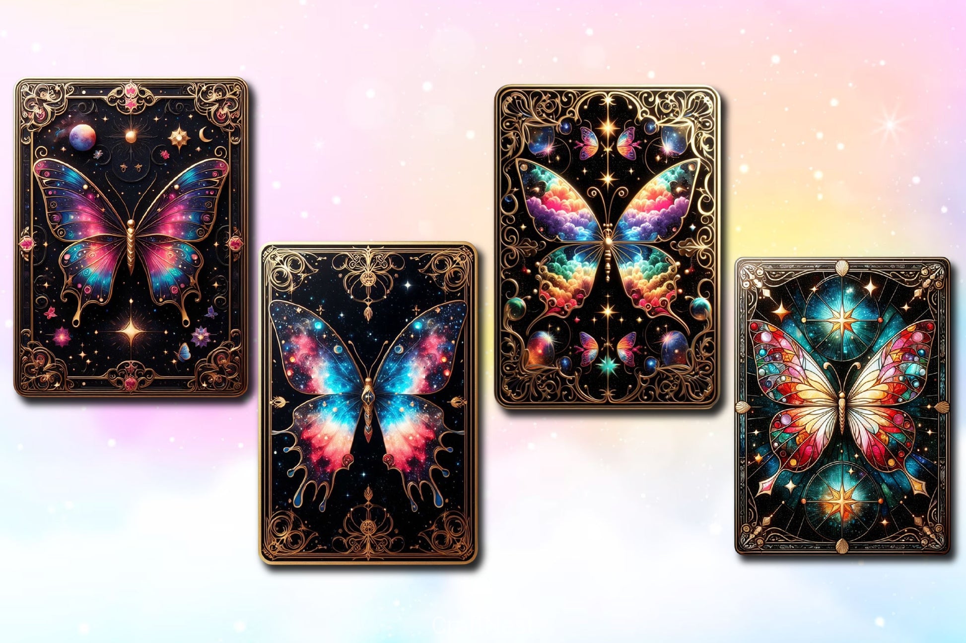 Antisocial Butterfly Tarot Card Clipart Bundle - CraftNest - Digital Crafting and Art