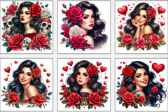 Valentine's Day Girl Clipart Bundle 4 - CraftNest - Digital Crafting and Art