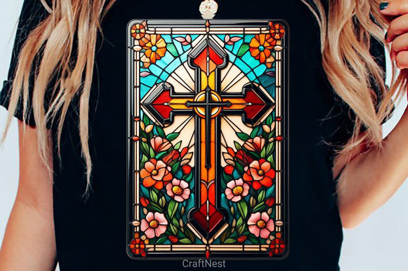 Stained Glass Cross Tarot Card Clipart Bundle 13 - CraftNest - Digital Crafting and Art