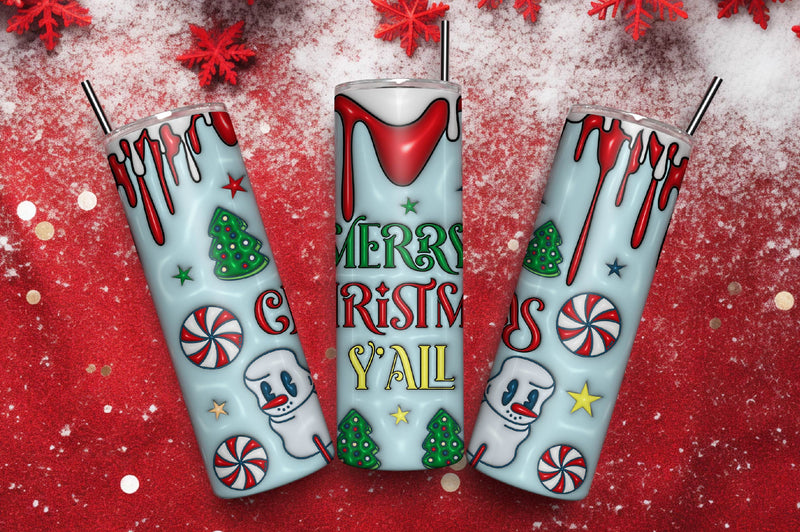 3D Inflated Christmas Tumbler Bundle 17 - CraftNest - Digital Crafting and Art