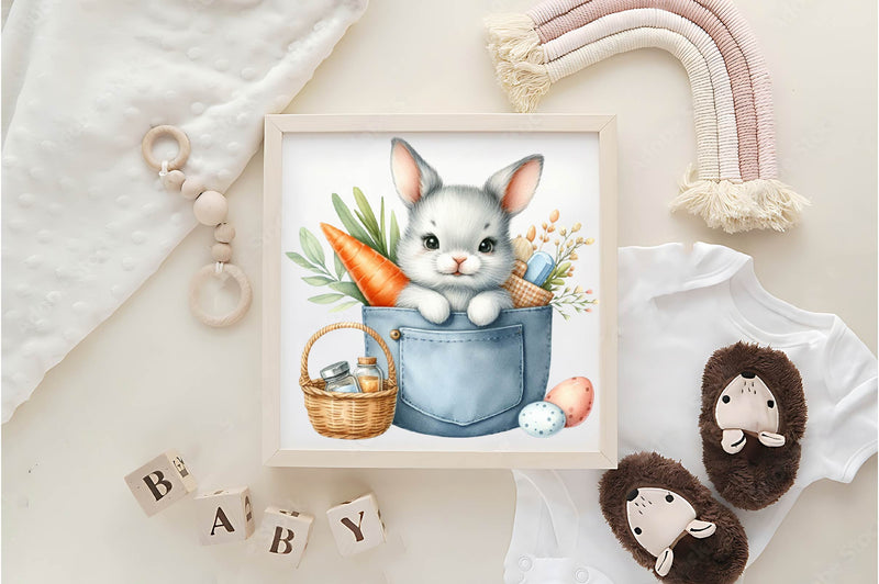 Bunny Pocket Shirt Clipart Bundle - CraftNest - Digital Crafting and Art