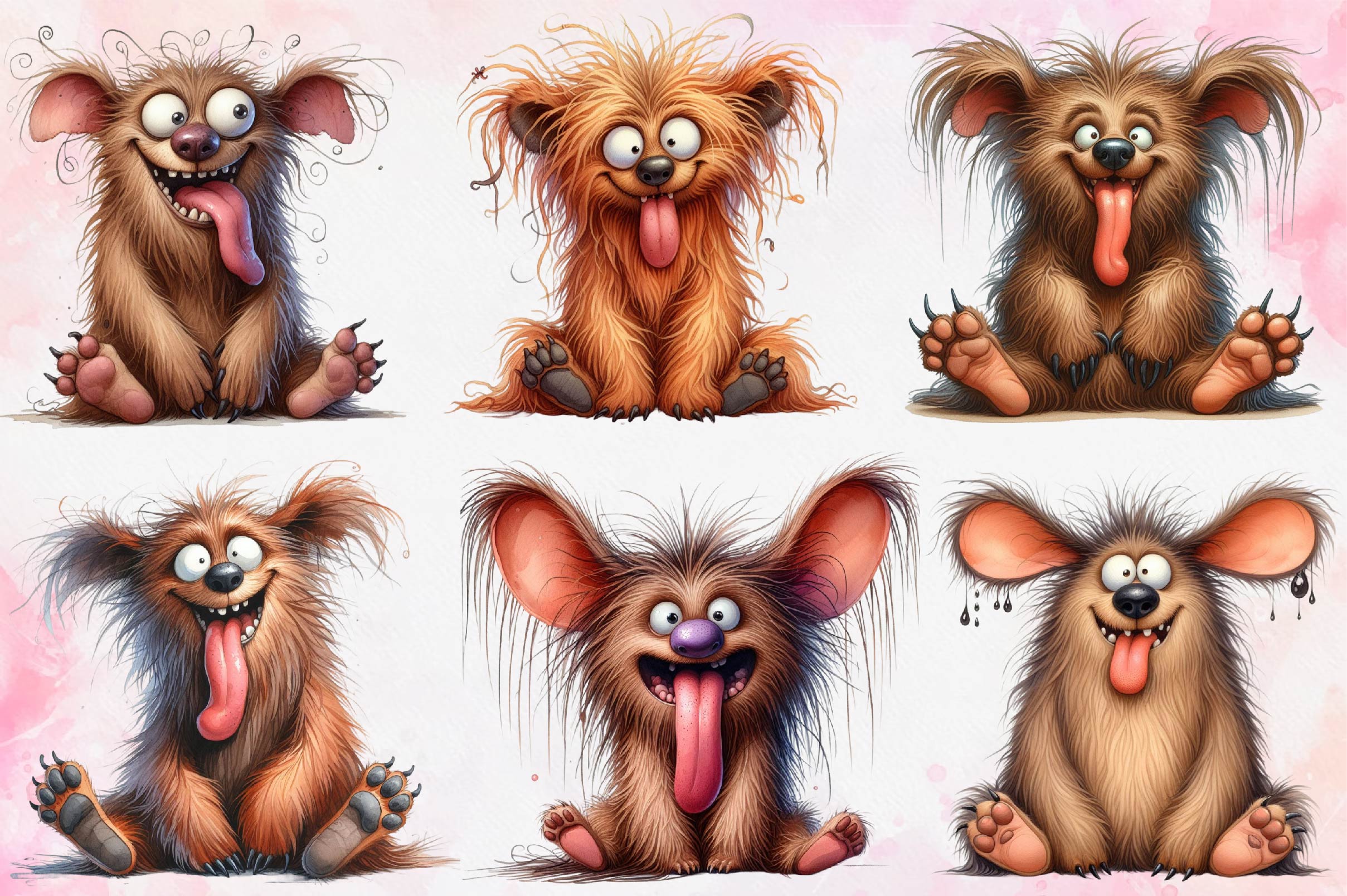 Funny Crazy Bear Clipart Bundle - CraftNest - Digital Crafting and Art