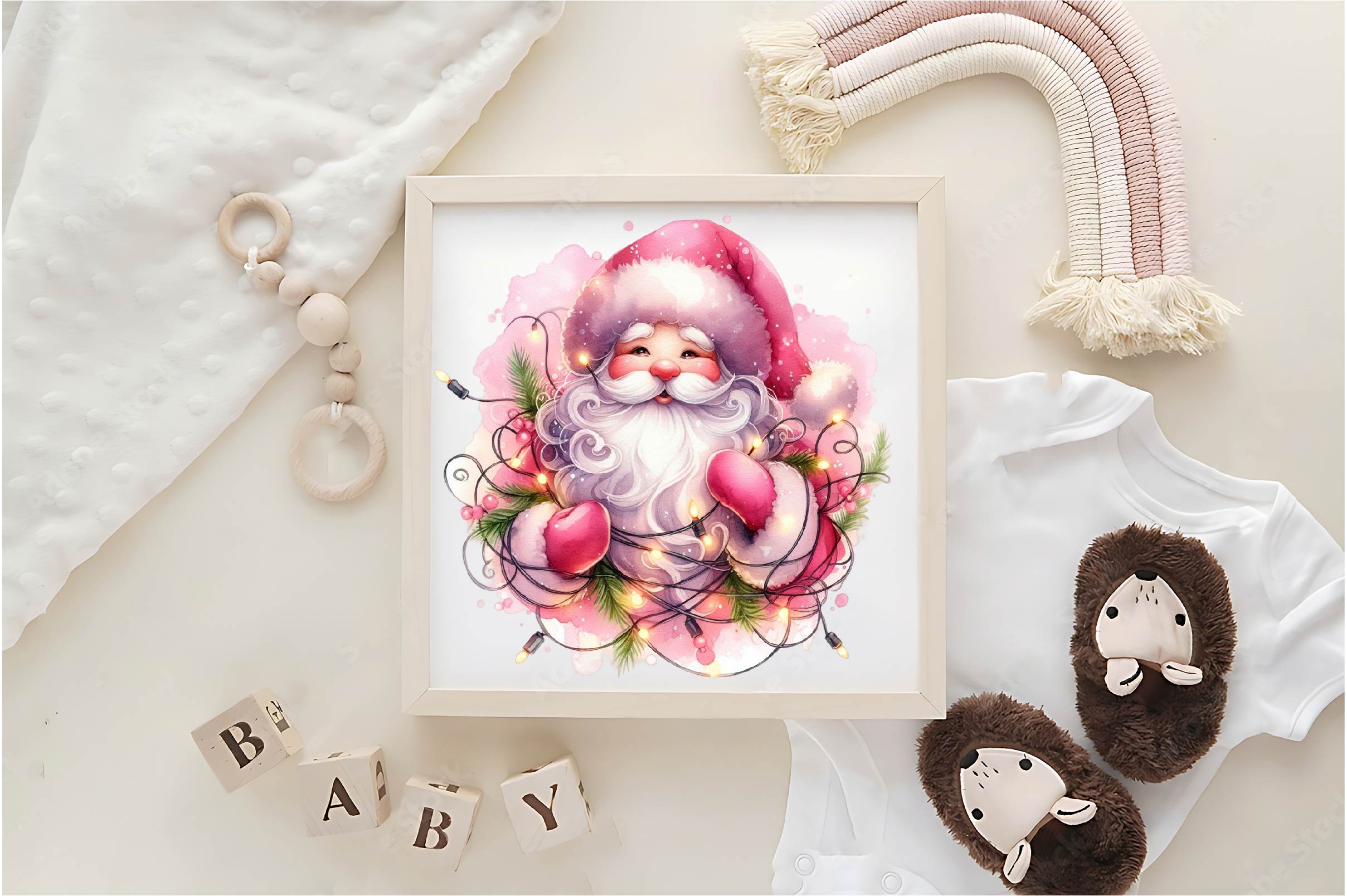 Pink Santa Claus Clipart Bundle - CraftNest - Digital Crafting and Art