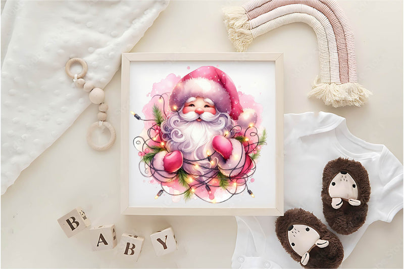 Pink Santa Claus Clipart Bundle - CraftNest - Digital Crafting and Art
