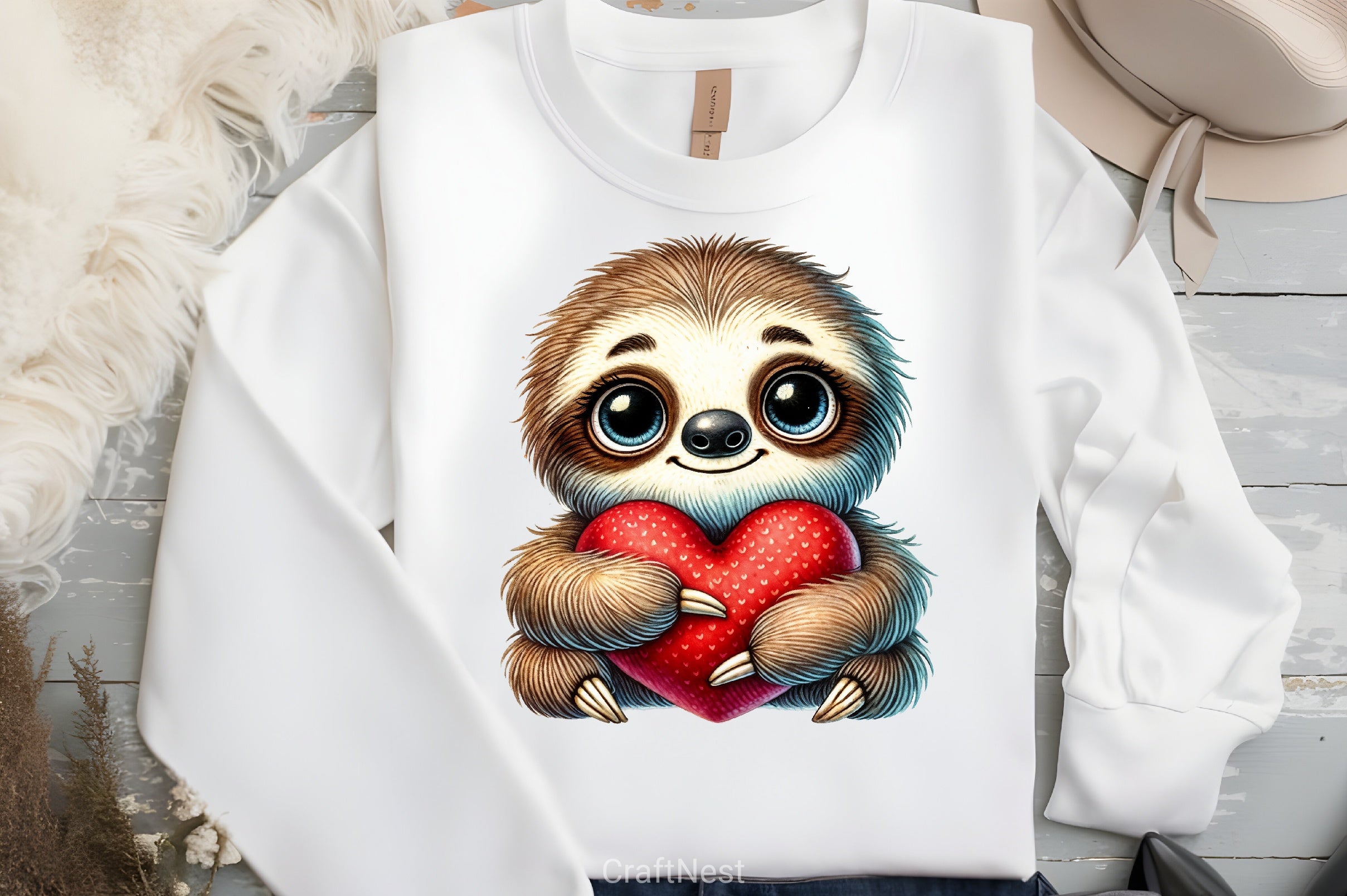 Valentine Sloth Clipart Bundle - CraftNest - Digital Crafting and Art