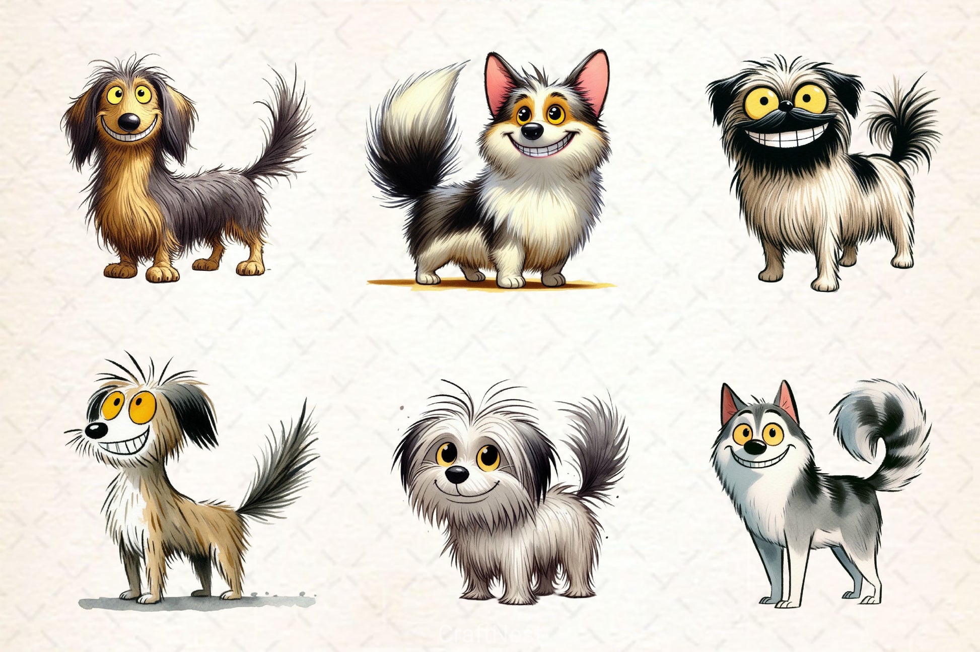 Funny Dog Cute Dog Clipart Bundle - CraftNest - Digital Crafting and Art