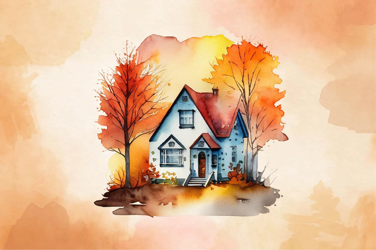 Fall House Animation Fall House Clipart Bundle