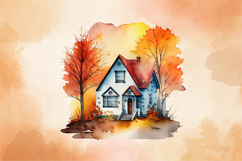 Fall House Clipart Bundle - CraftNest - Digital Crafting and Art