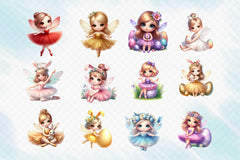 Easter Ballerina Fairy Clipart Bundle 2 - CraftNest - Digital Crafting and Art