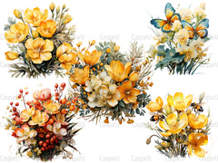 Fall Freesia Fusion Clipart - CraftNest