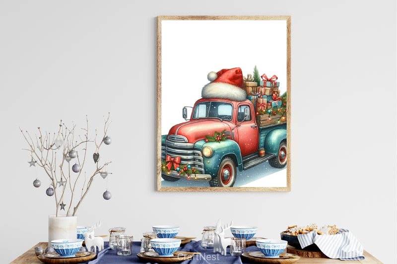 Christmas Truck Clipart Bundle 11 - CraftNest - Digital Crafting and Art
