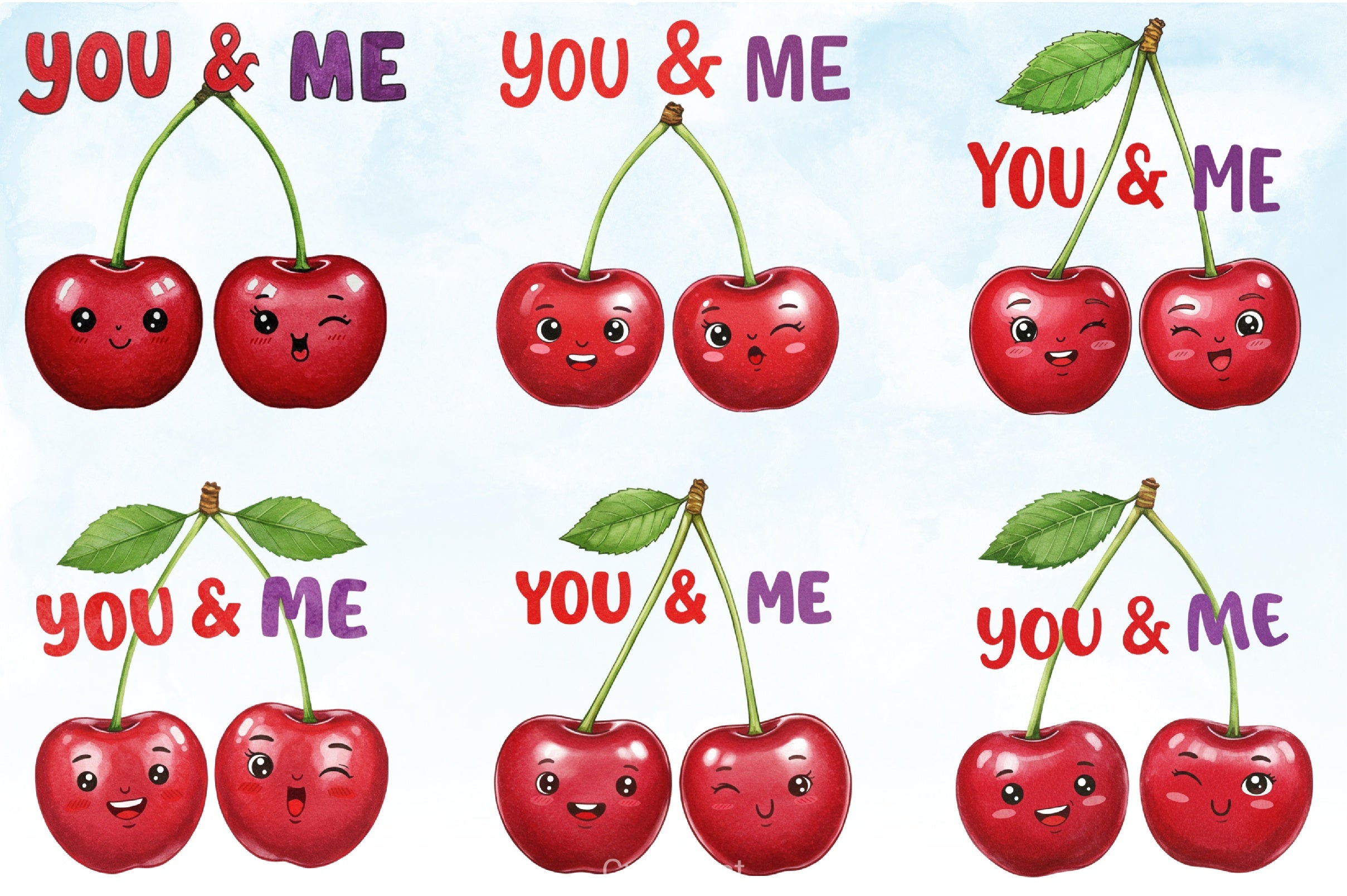 Valentine Cherry Clipart Bundle - CraftNest - Digital Crafting and Art
