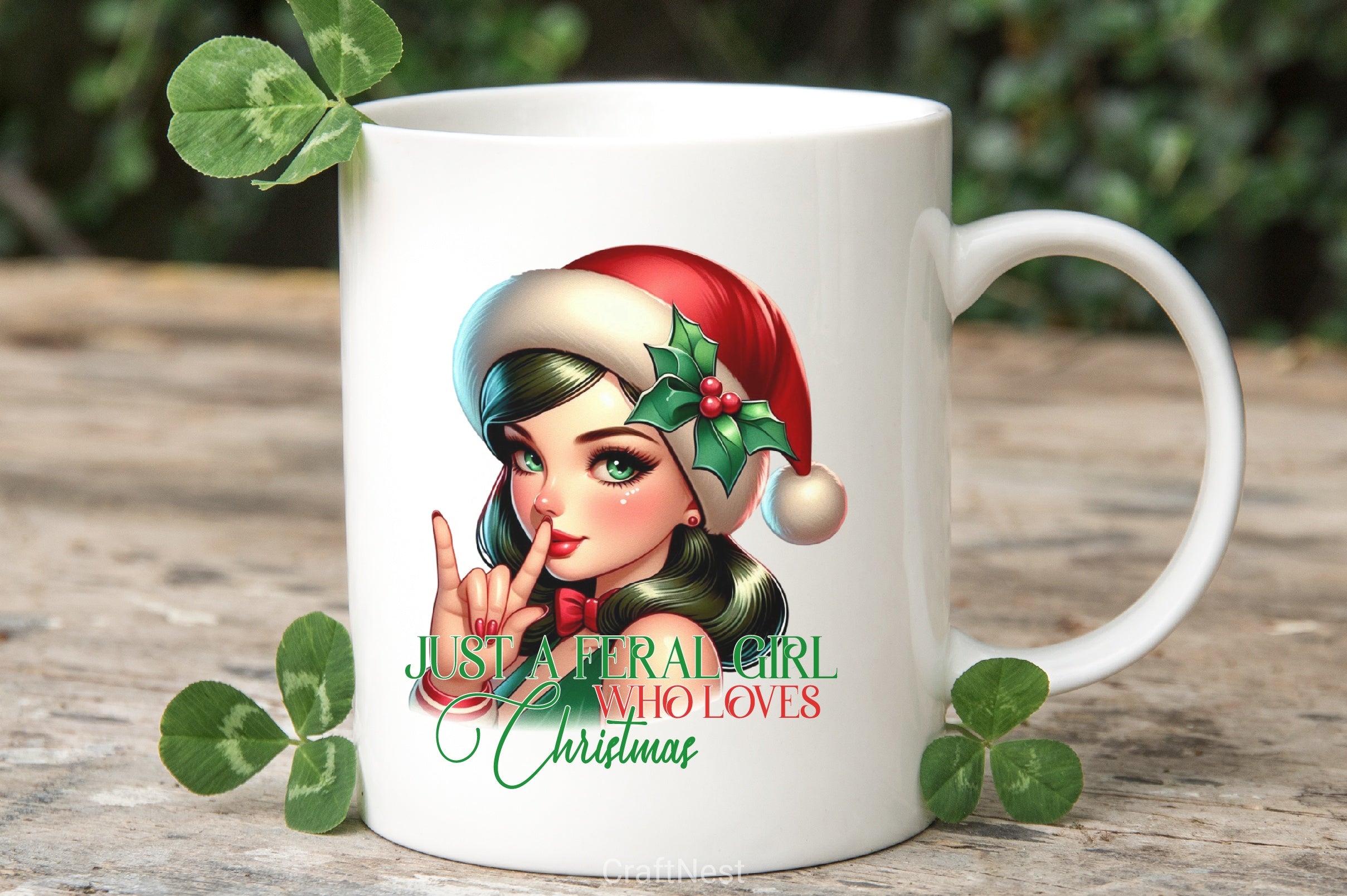 Christmas Feral Girl Clipart Bundle - CraftNest - Digital Crafting and Art