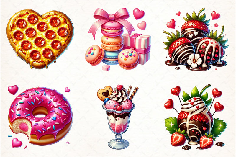 Sweet Valentine's Cakes Clipart Bundle - CraftNest - Digital Crafting and Art