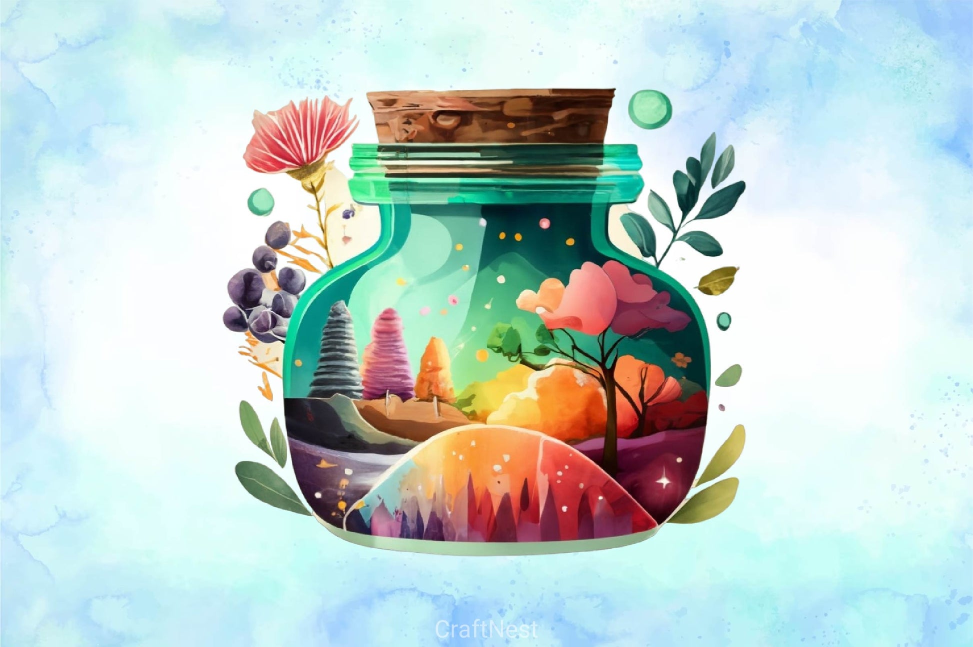 Magical Glass Jar Clipart Bundle - CraftNest - Digital Crafting and Art