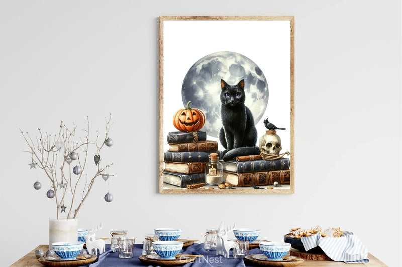 Halloween Black Cat Clipart Bundle - CraftNest - Digital Crafting and Art