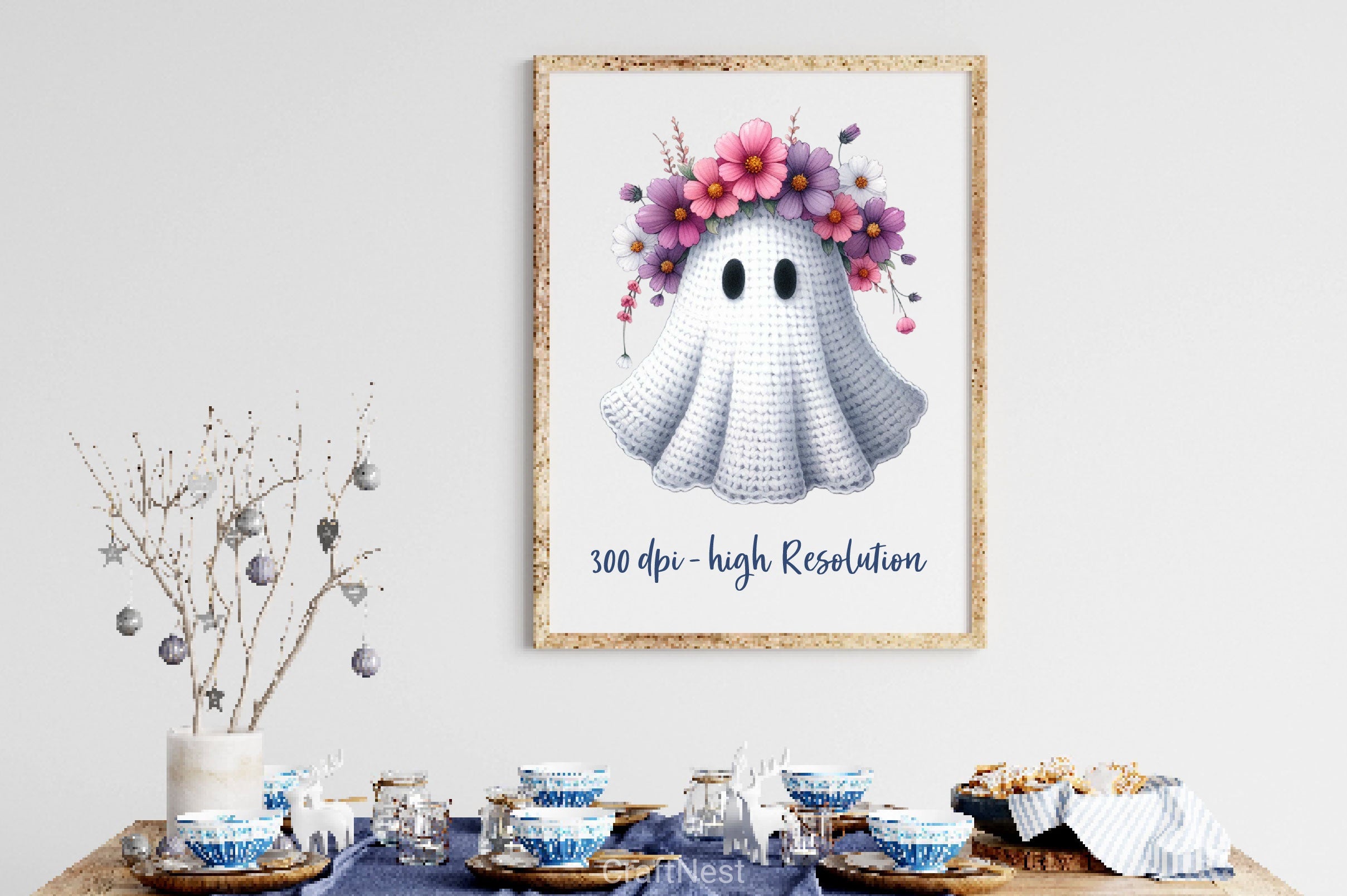 Crochet Ghost Patterns Clipart Bundle 2 - CraftNest - Digital Crafting and Art