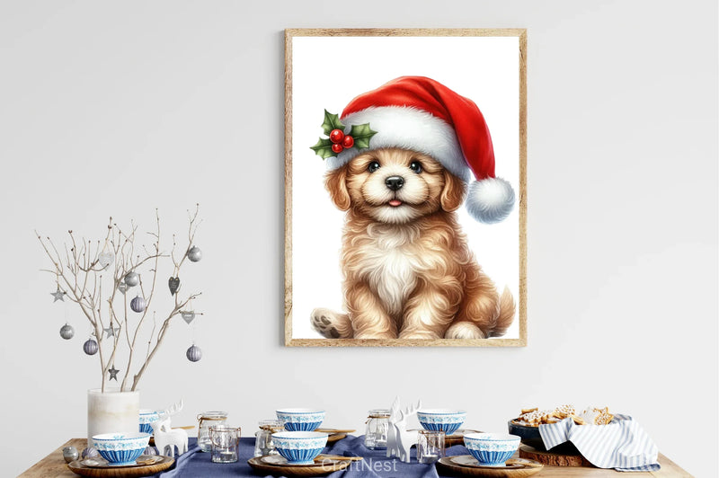 Dogs Santa Hat Clipart Bundle - CraftNest - Digital Crafting and Art