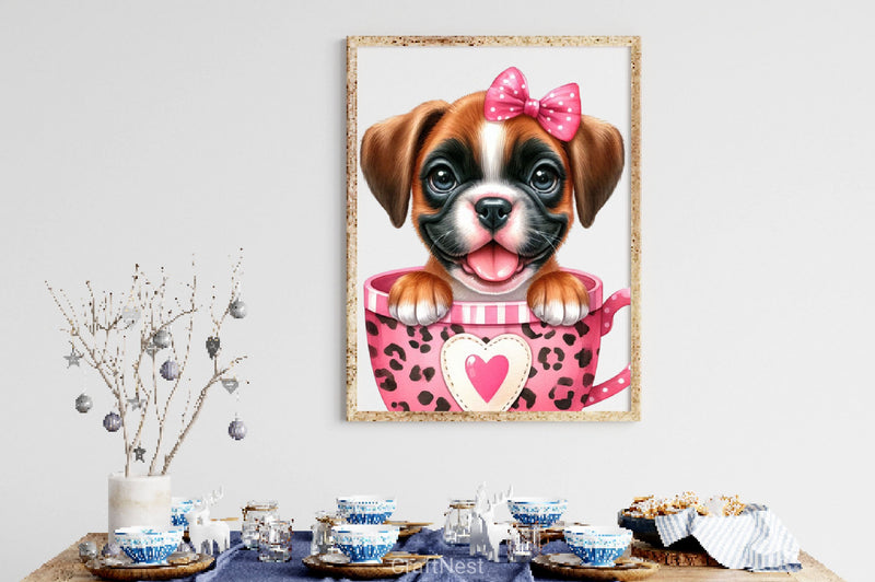 Dog Sitting In Tea Cup Clipart Bundle - CraftNest - Digital Crafting and Art