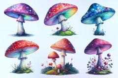 Mystical Mushrooms Clipart Bundle - CraftNest - Digital Crafting and Art