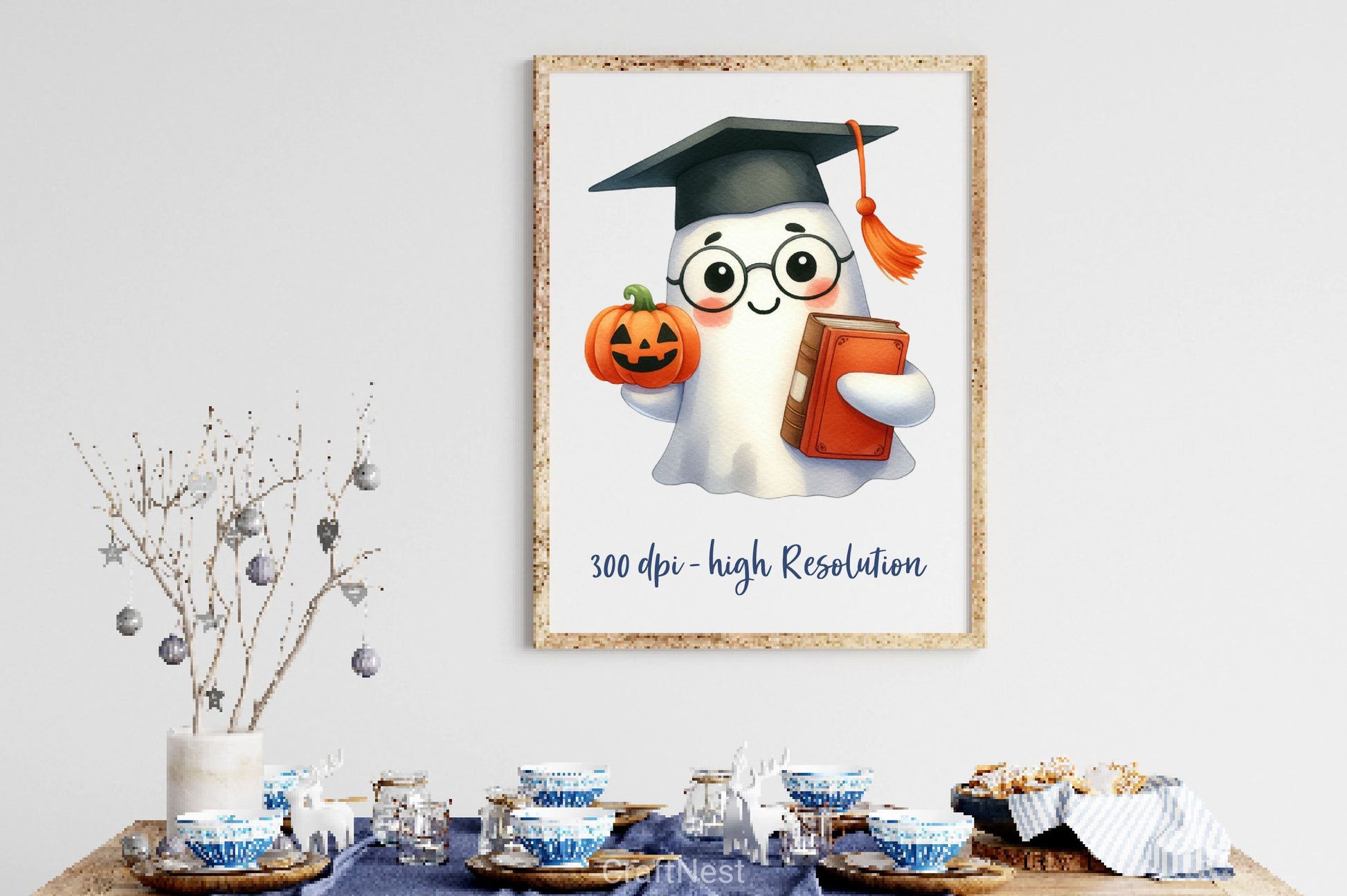 Ghost Bookworm Clipart Bundle - CraftNest - Digital Crafting and Art