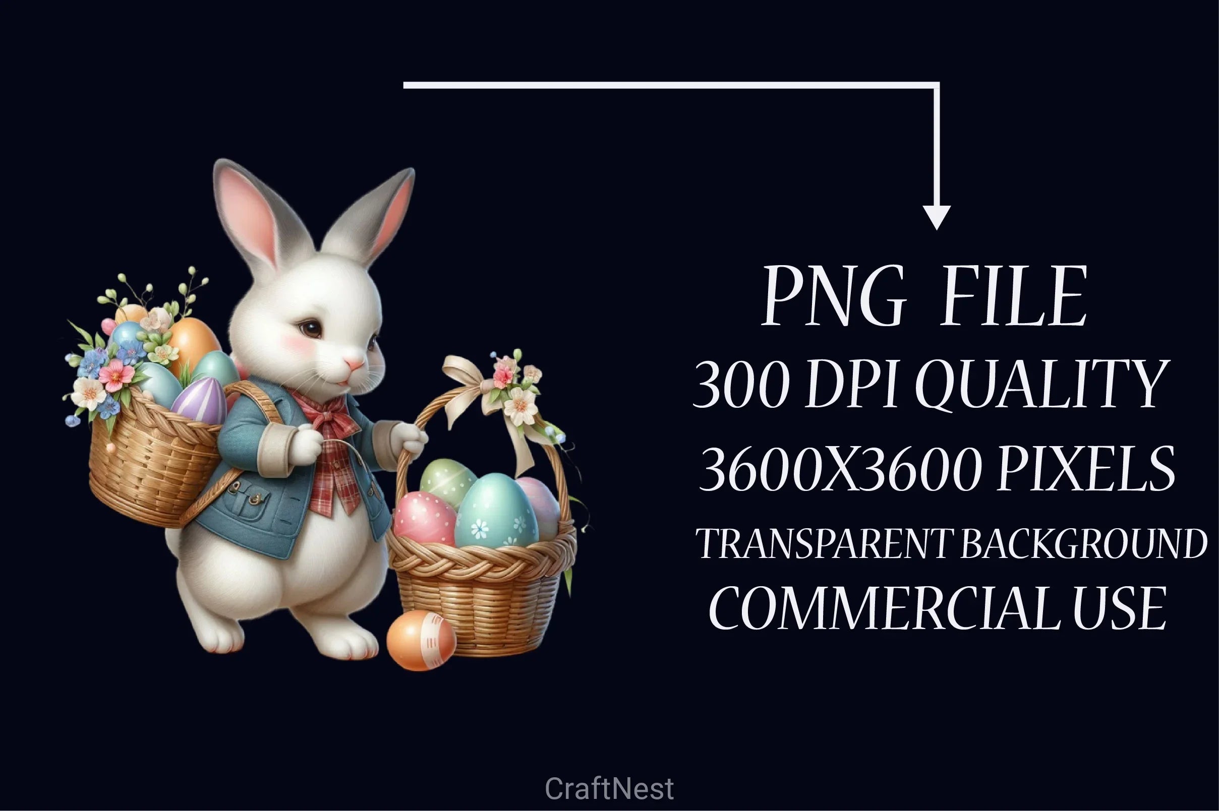Easter Bunny Clipart Bundle 47 - CraftNest - Digital Crafting and Art