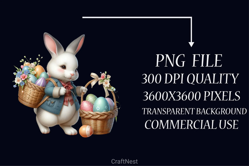 Easter Bunny Clipart Bundle 47 - CraftNest - Digital Crafting and Art