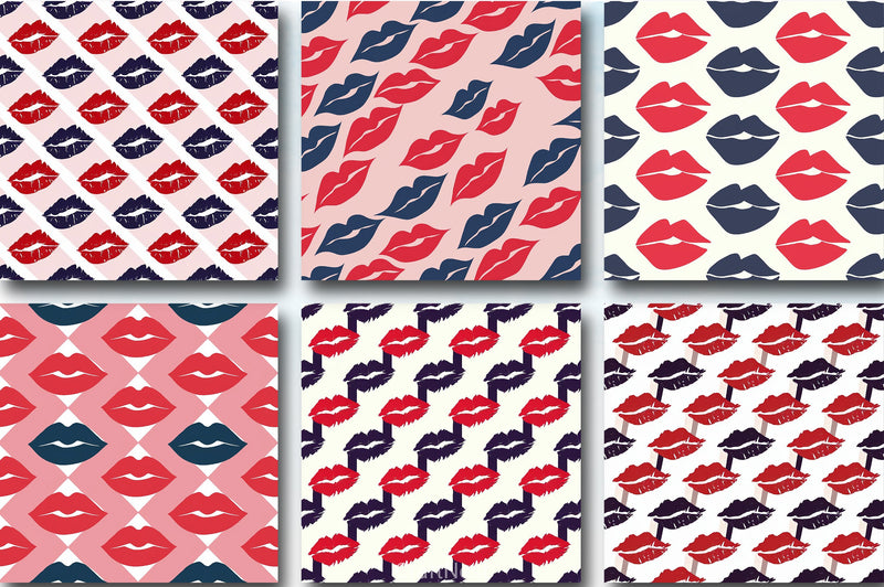 Kisses Xoxo Love Digital Paper - CraftNest - Digital Crafting and Art