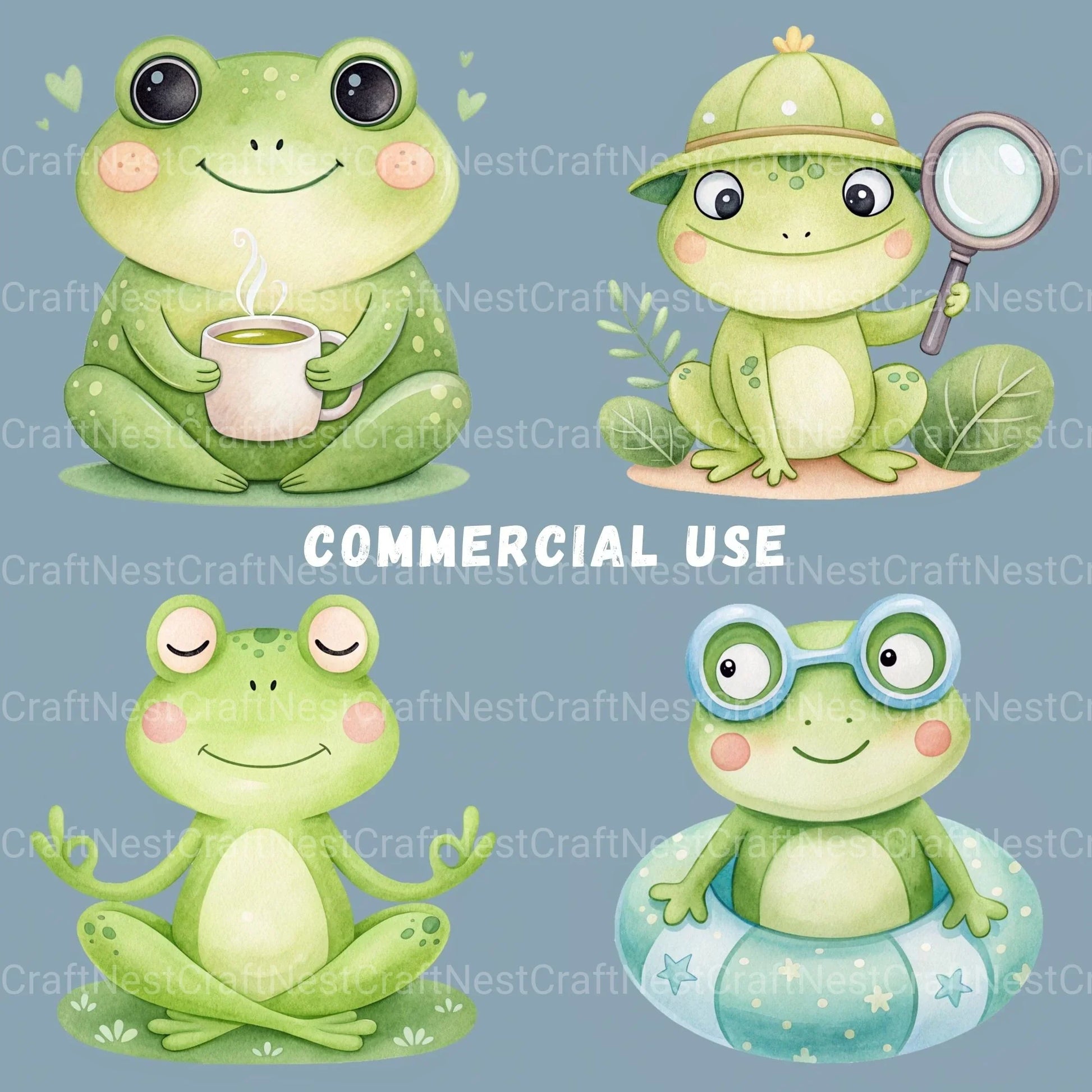 Frogs Clipart Bundle 2 - CraftNest - Digital Crafting and Art