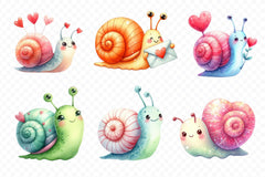Cute Snails Clipart Bundle - CraftNest - Digital Crafting and Art