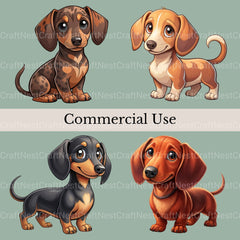 Dachshunds Clipart Bundle - CraftNest - Digital Crafting and Art