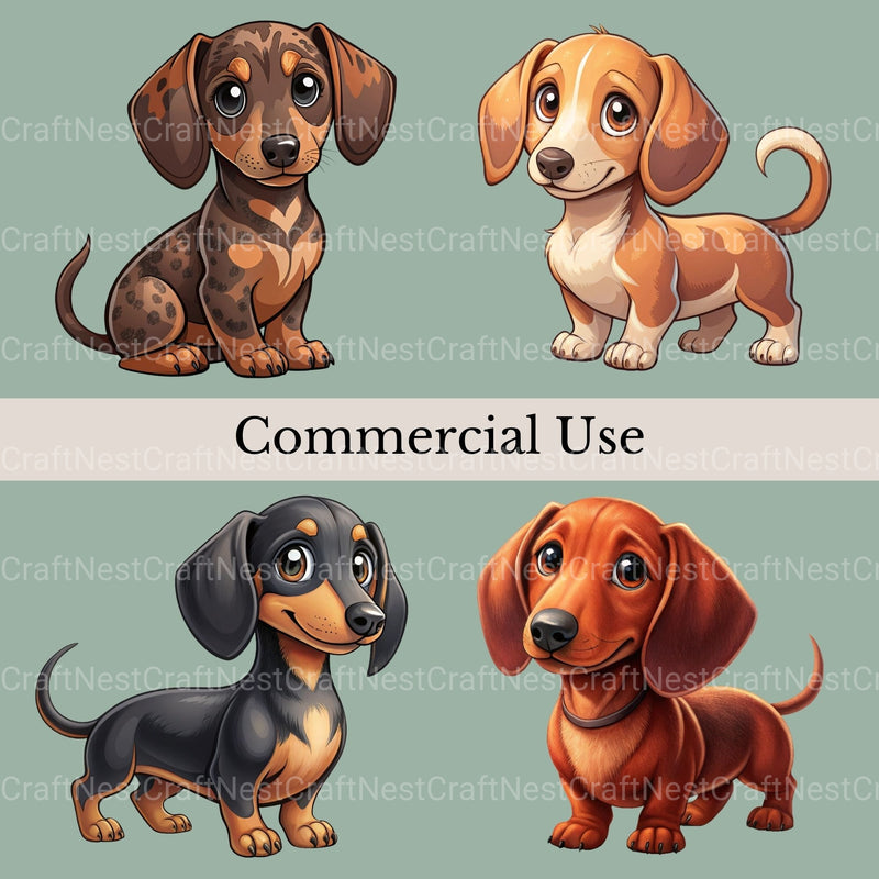 Dachshunds Clipart Bundle - CraftNest - Digital Crafting and Art