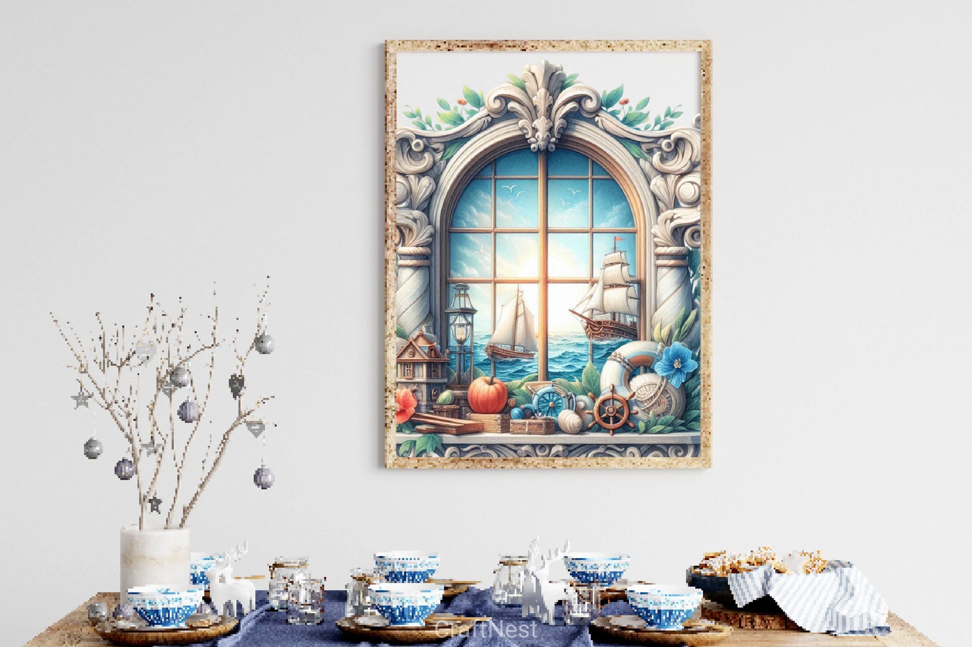 Vintage Nautical Window Clipart Bundle 2 - CraftNest - Digital Crafting and Art