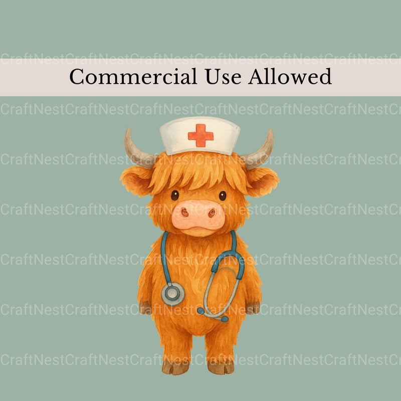 Highland Cows 2 Clipart Bundle - CraftNest - Digital Crafting and Art