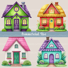 Cottages Clipart Bundle - CraftNest - Digital Crafting and Art