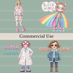 Super Weirdo Clipart Bundle - CraftNest - Digital Crafting and Art