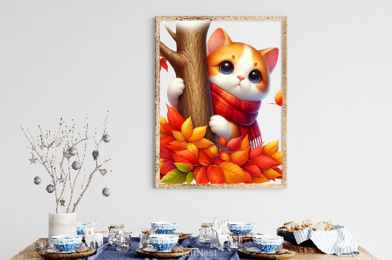 Cute Autumn Cat Clipart Bundle 2 - CraftNest - Digital Crafting and Art