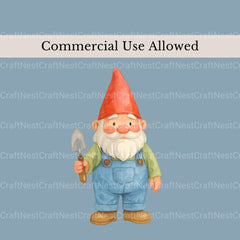 Gnomes Gardening 1 Clipart Bundle - CraftNest - Digital Crafting and Art