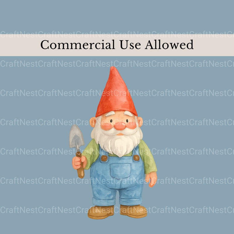 Gnomes Gardening 1 Clipart Bundle - CraftNest - Digital Crafting and Art