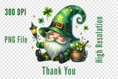 St Patrick's Day Gnome Clipart Bundle 5 - CraftNest - Digital Crafting and Art