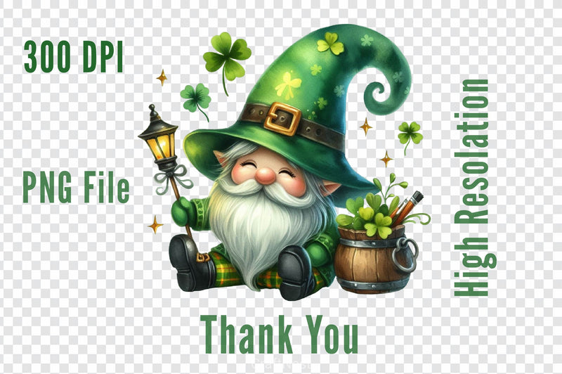 St Patrick's Day Gnome Clipart Bundle 5 - CraftNest - Digital Crafting and Art