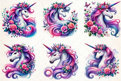 Cute Unicorn Clipart Bundle 5 - CraftNest - Digital Crafting and Art