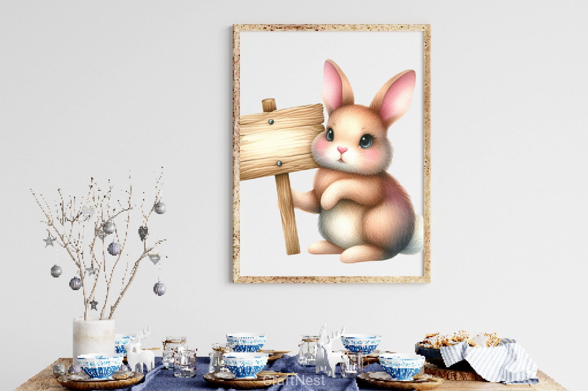 Easter Bunny Wooden Signs Clipart Bundle - CraftNest - Digital Crafting and Art
