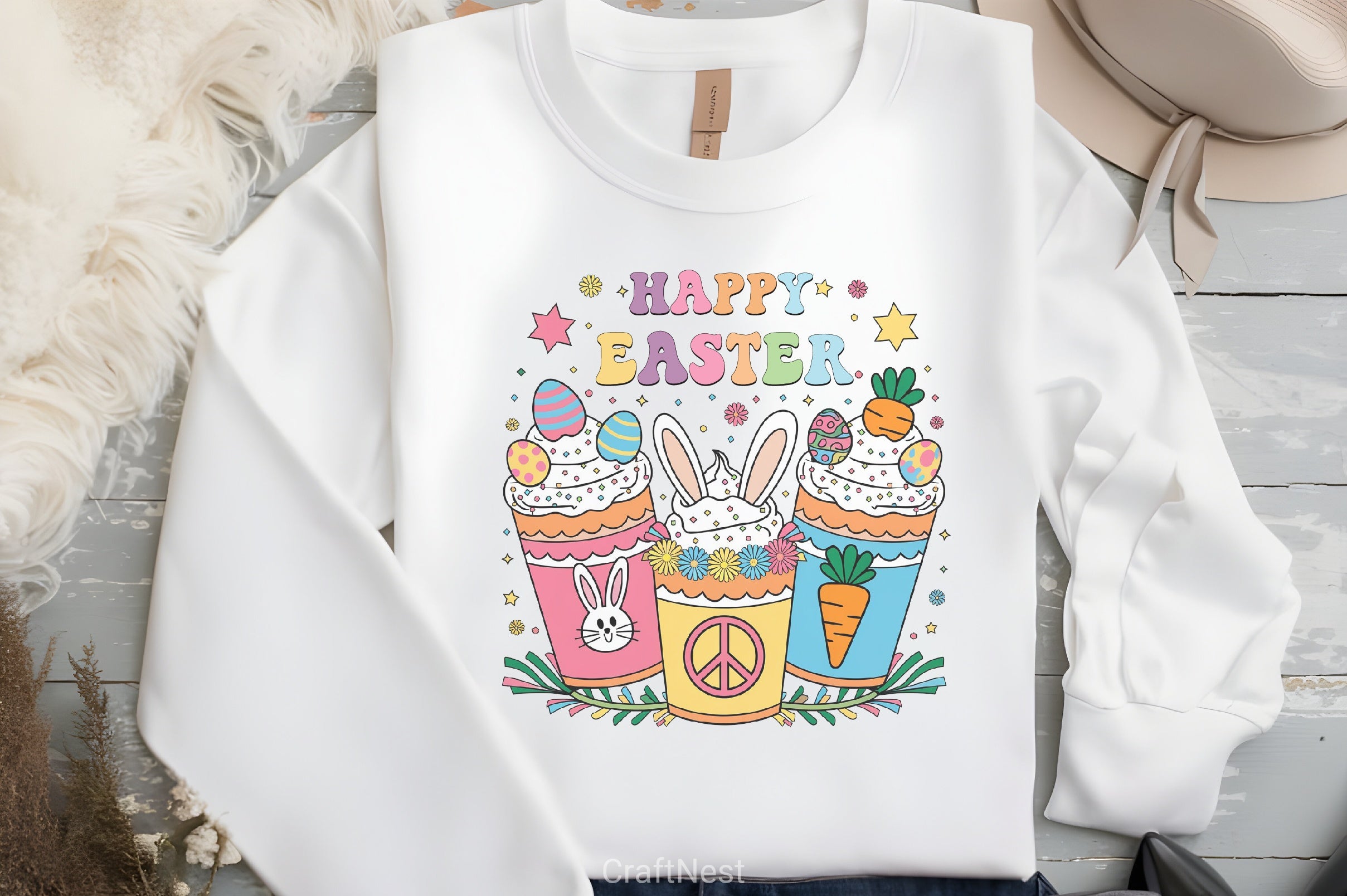 Groovy Easter Coffee Clipart Bundle 1 - CraftNest - Digital Crafting and Art