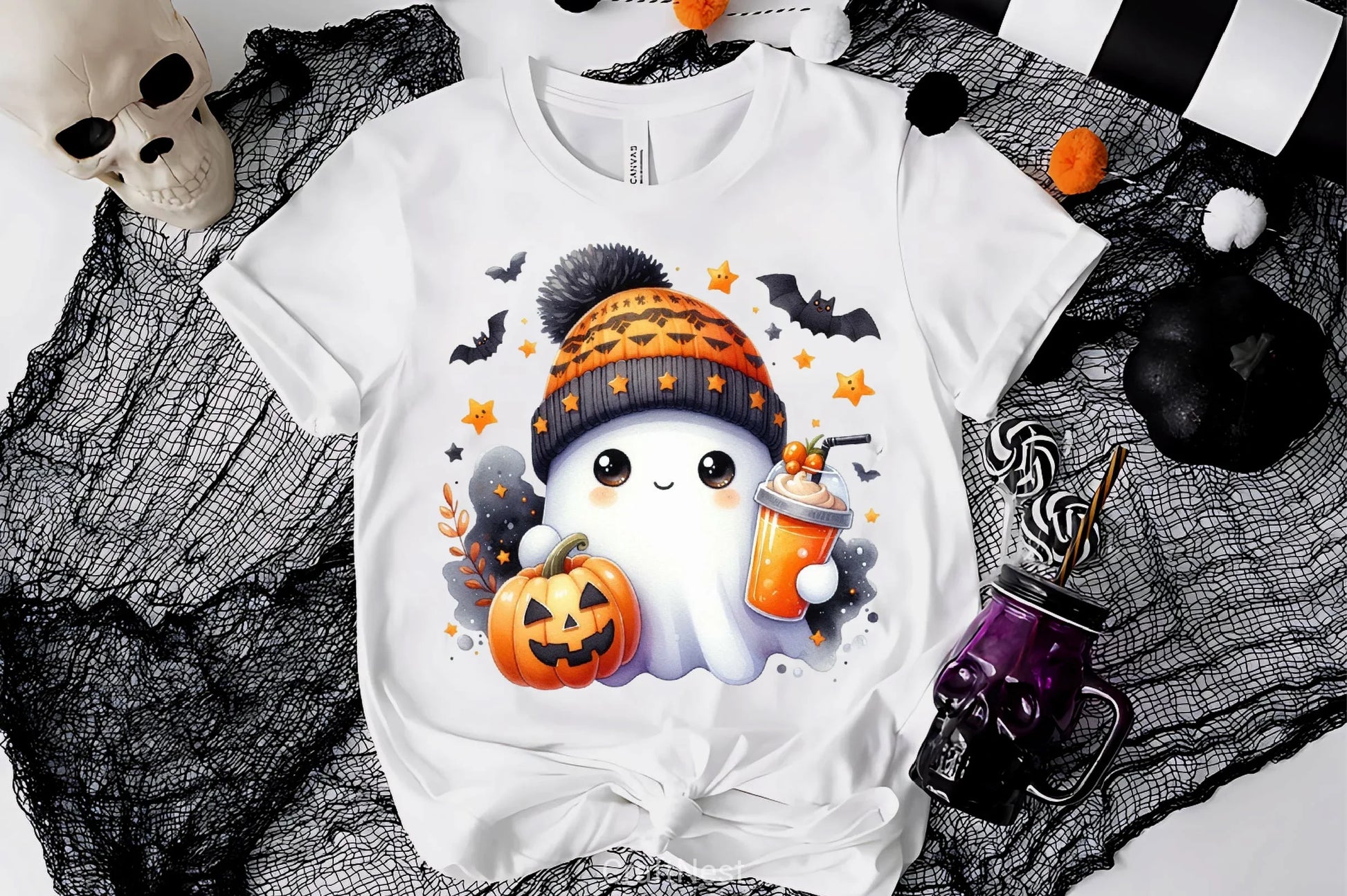 Cute Ghost Cute Halloween Clipart Bundle 9 - CraftNest - Digital Crafting and Art