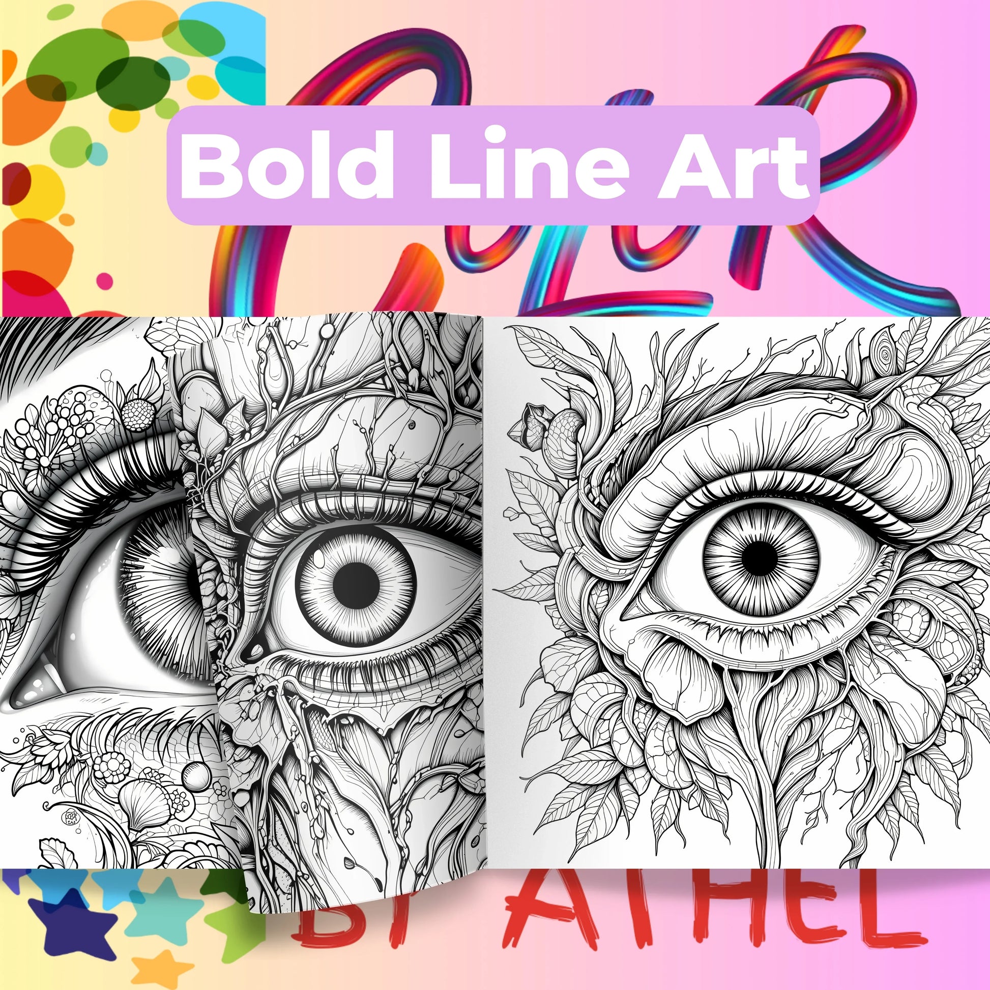 Fantasy Eyes Coloring Book Bundle - CraftNest - Digital Crafting and Art