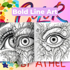 Fantasy Eyes Coloring Book Bundle - CraftNest - Digital Crafting and Art