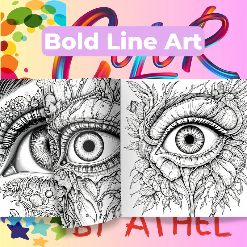 Fantasy Eyes Coloring Book Bundle - CraftNest - Digital Crafting and Art